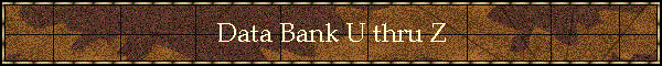 Data Bank U thru Z